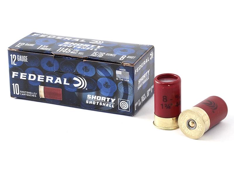 Federal Shorty Shotshells 12GA 1.75' 8 Shot 10rd