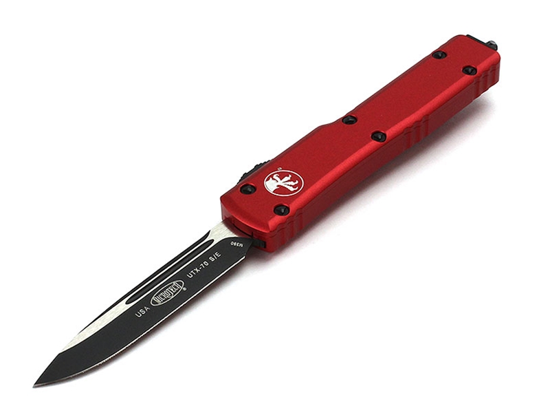 Microtech Knives UTX-70 S/E OTF Red 2.4' Black