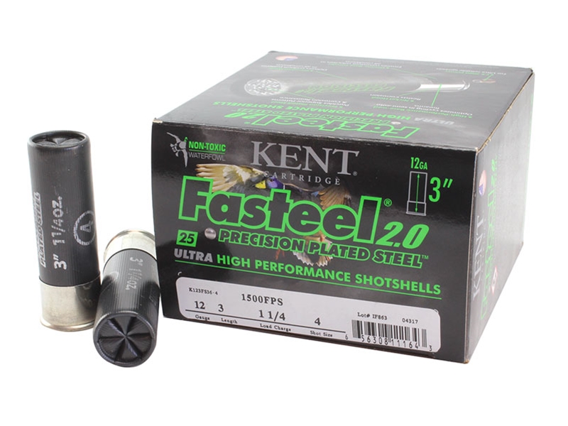 Kent Cartridge Fasteel 2.0 12GA 3' 1 1/4oz #4 Shot 25rd