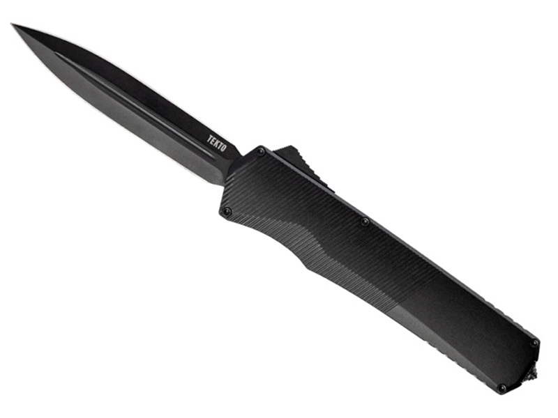 Tekto A5 Spry Dagger 3.5' OTF Knife, Black Aluminum