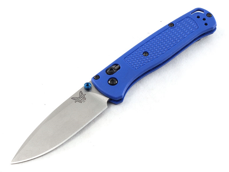 Benchmade Bugout 3.24' AXIS Folding Knife, Blue Grivory