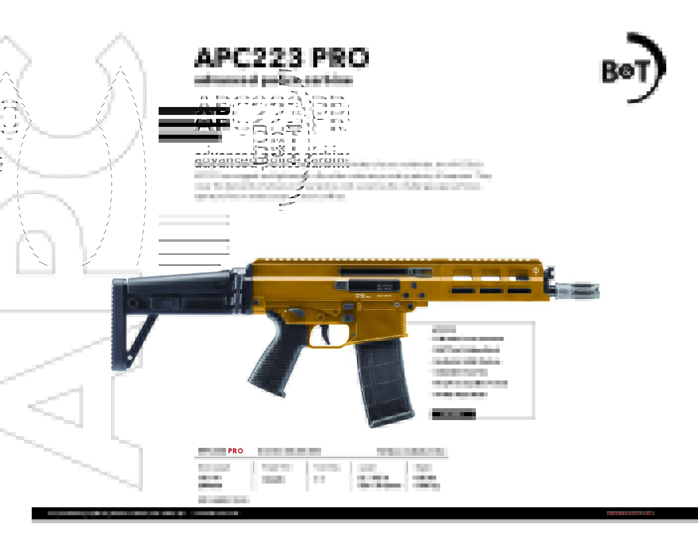B&T APC223 PRO 10.3” SBR in RAL8000 BT-361657-RAL-SBR-MBT
