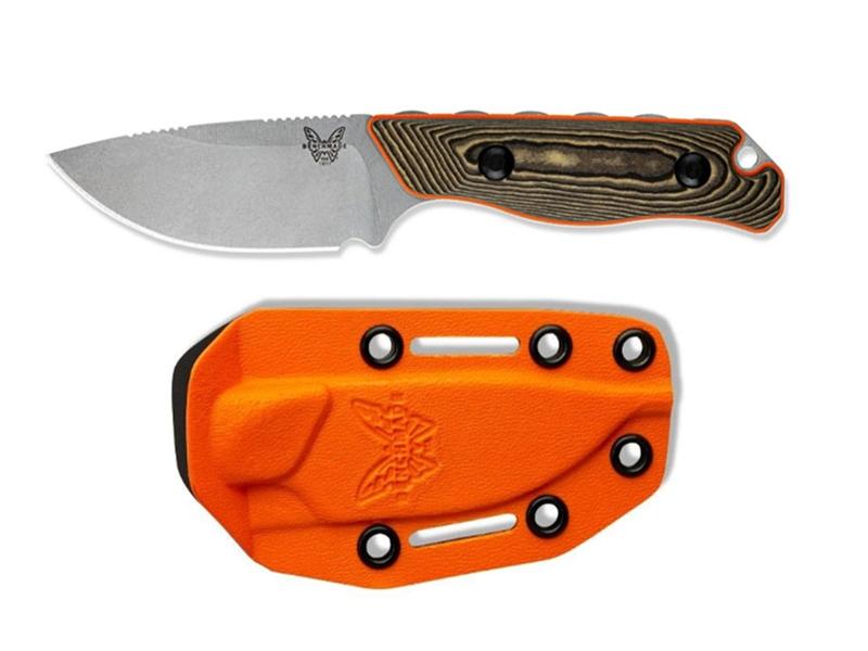 Benchmade Hidden Canyon Hunter 2.79' Fixed Knife, Richlite & Orange G10