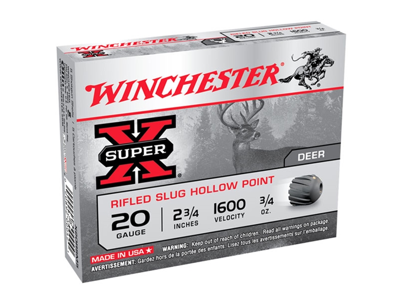 Winchester Super X 20GA 2.75' Rifled Slug HP 5rd