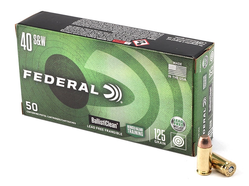 Federal Law Enforcement Ballisticlean .40SW 125gr Lead Free Frangible RHT